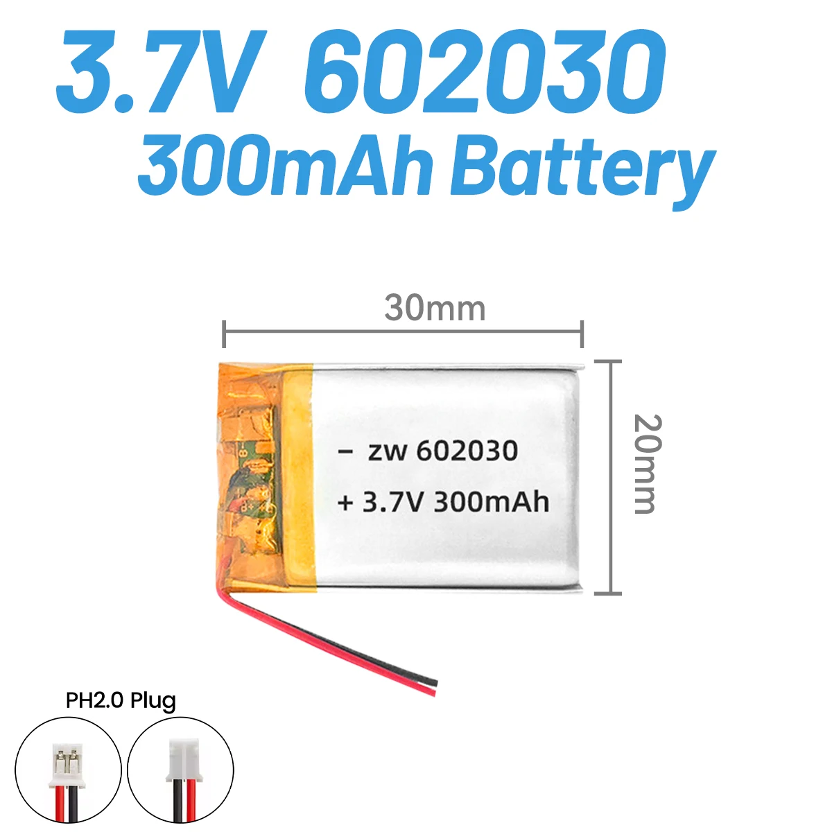 3.7V 600mAh Lithium Battery Polymer Batteries for Wireless Bluetooth Smart Watch 902030 802030 702030 602030 502030 402030
