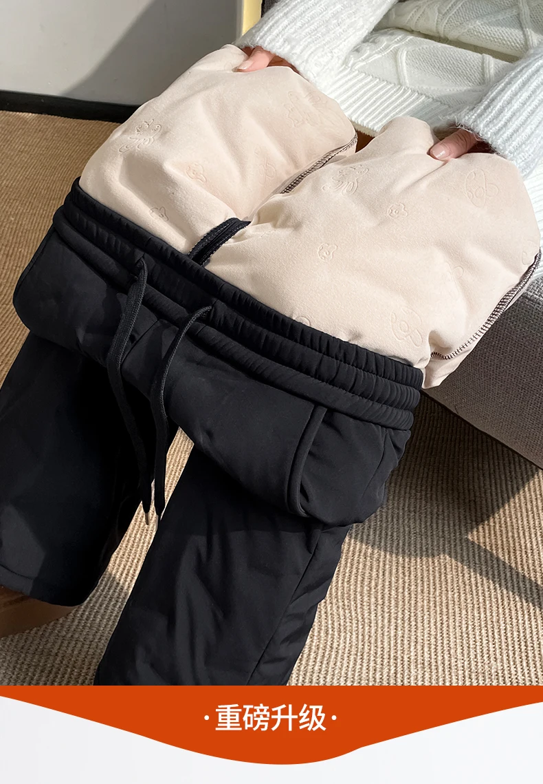 Duck Down Pants Women's Winter Wear 2025 New Thickened Cold-proof Warm Fashion Thin Straight Pants Women