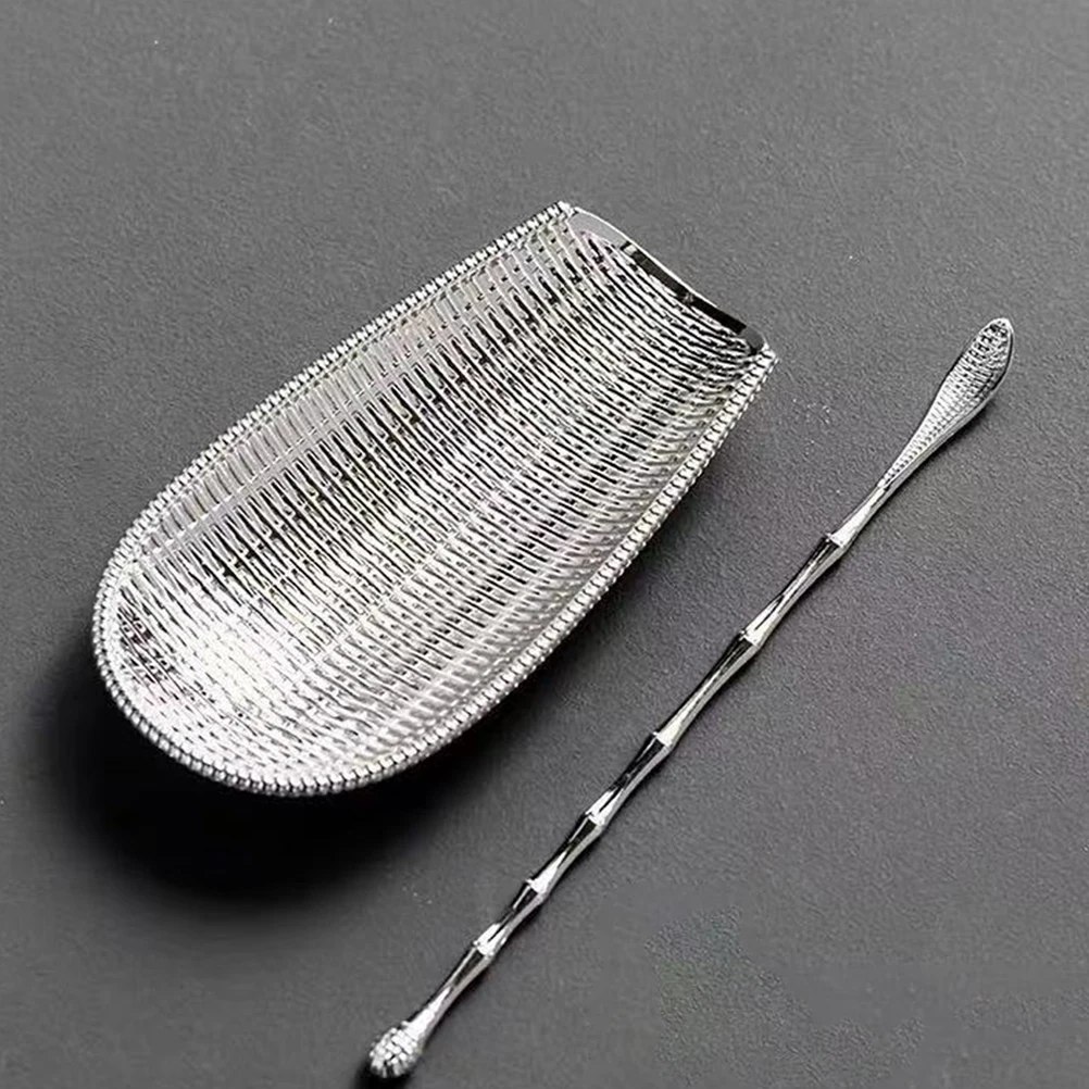 

Tea Accessories Making Tool Ceremony Needle Scoop for Loose Utensil Alloy Teaspoon Teaware