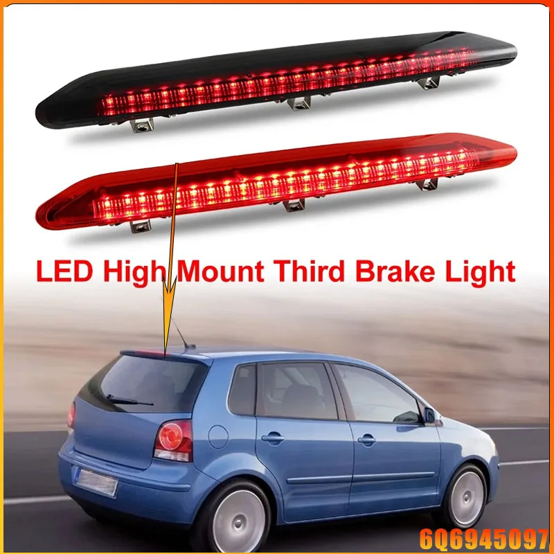 دائم سيارة عالية الفرامل ضوء الثالث مصباح مكبح عالية جبل وقف الضوء لشركة فولكس فاجن بولو 9N 2002 2003 2004 2005 2006 2007 2008 2009 2010 #1