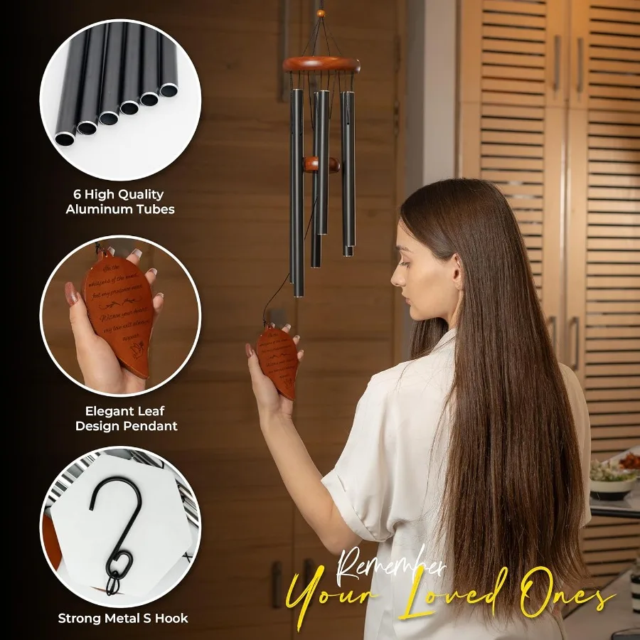 أفضل أجراس الرياح التذكارية للخارج 32.5 دقات الرياح التعاطفية هدايا تذكارية لخسارة شخص محبوب في هدايا الذكرة الأفضل #3