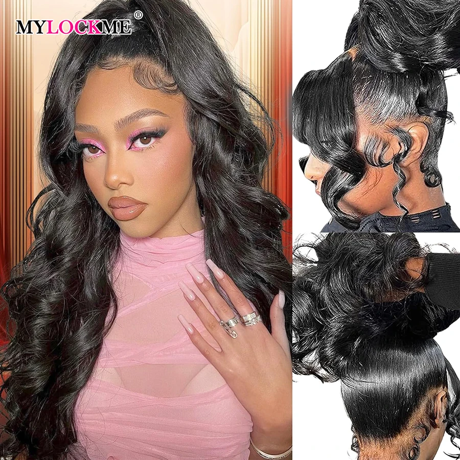 360 Lace Front Human Hair Wig Brazilian Body Wave Mylockme 28 Inch 12a Grade Natural 360 Lace Frontal Wig Glueless 360 Full