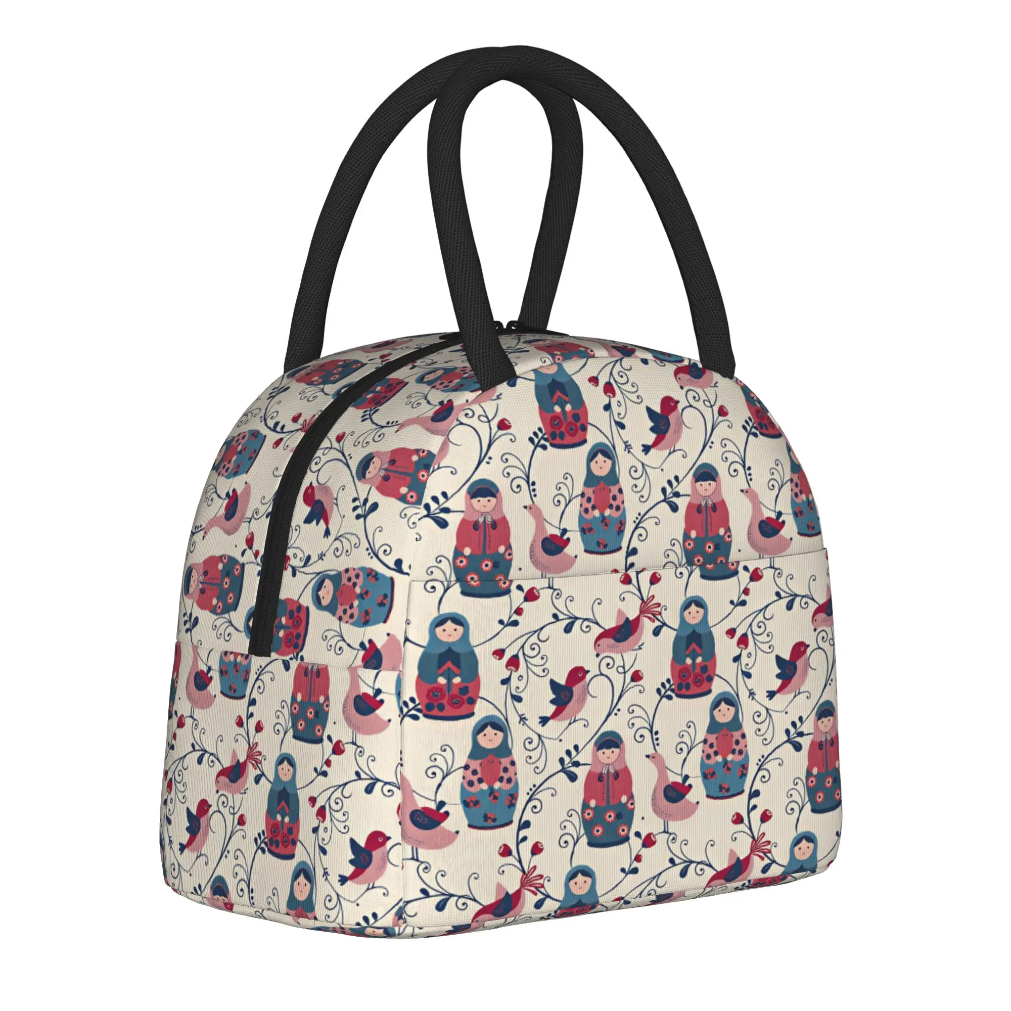 

Russian Doll Lunch Bag Fun Lunch Box Travel Portable Thermal Lunch Bags For Men Waterproof Custom Cooler Bag
