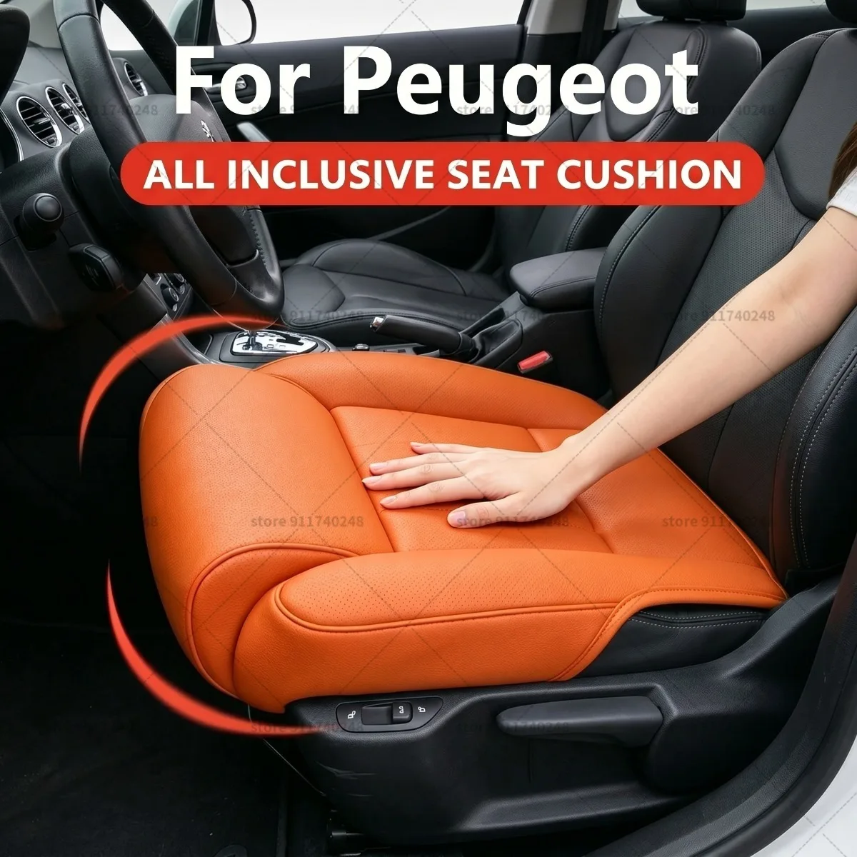 

For Peugeot 2008 Seat Leg Support Extension Cushion Thigh Support Pillow Memory Foam Leather Leg Extender Interior Accessories