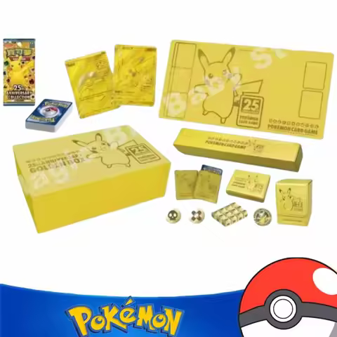 Pokemon Cards Original Trading PTCG Cartoon Traditional Chinese 25Anniversary Limited Gift Box Pikachu Discount Card Gold Box