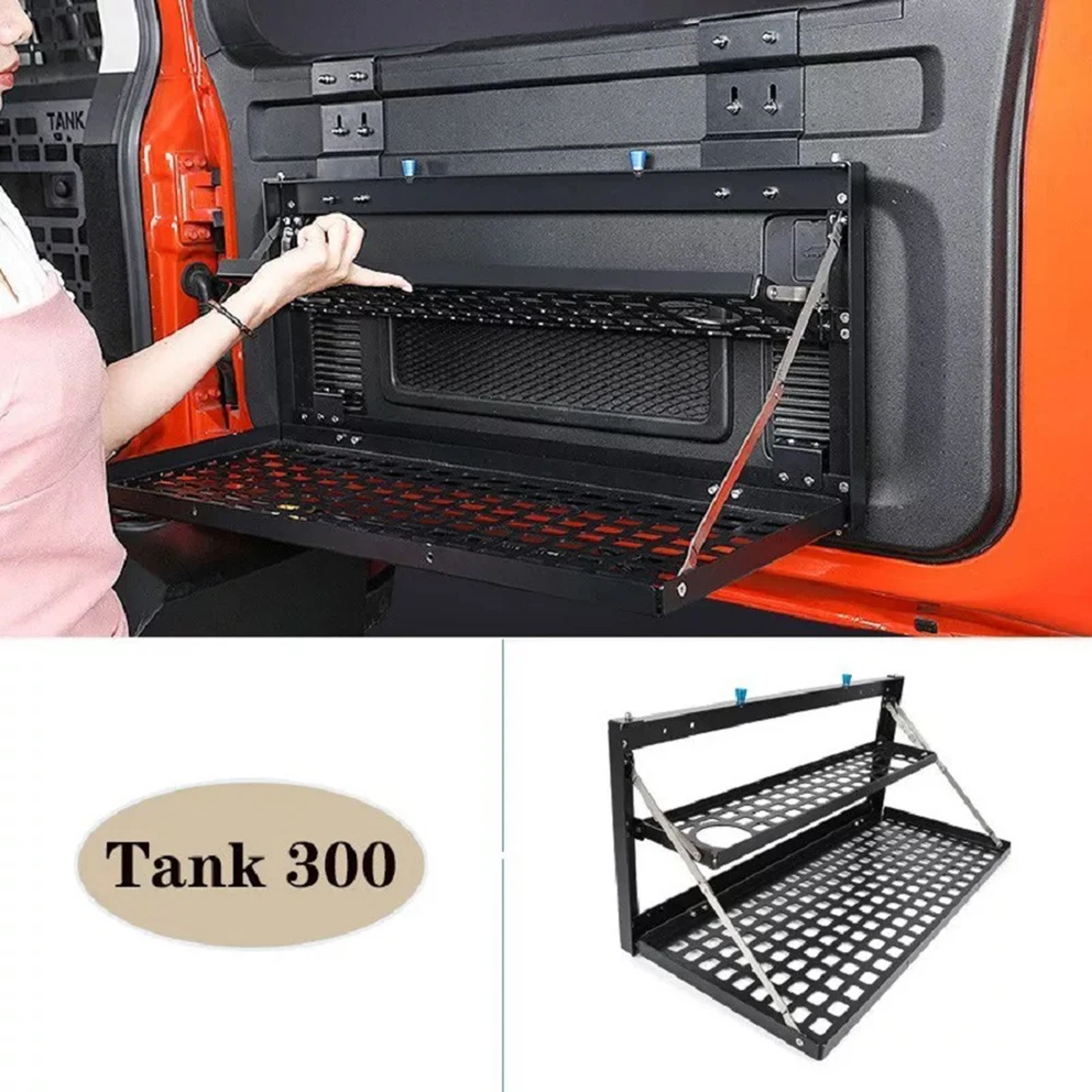 

TANK 300 Tailgate Foldable Storage Rack Interior Trim Trunk Rear Storage Racks Table Board Extension Rack Off Road Accessories
