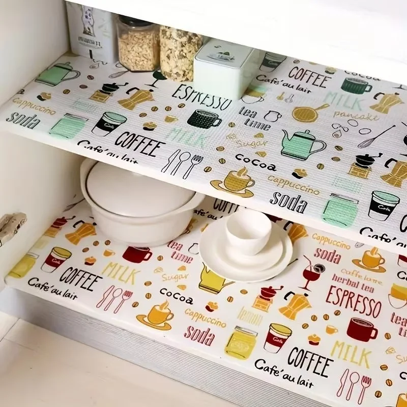 Niedliche wasserdichte, ölbeständige Schuhschrankmatte, 1 Rolle, Küchentischmatte, Schubladen, Schrank, Regaleinlagen, Schrank-Tischset – Detail 1