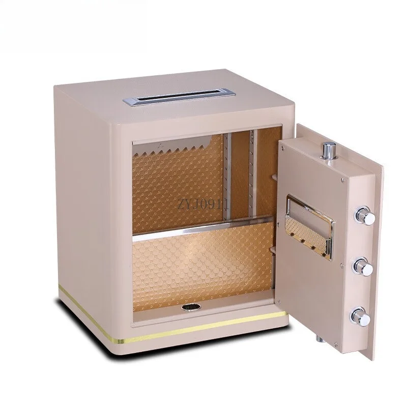 Office anti-theft safe 50CM/60CM mechanical lock coin safe double cooperative management view 5