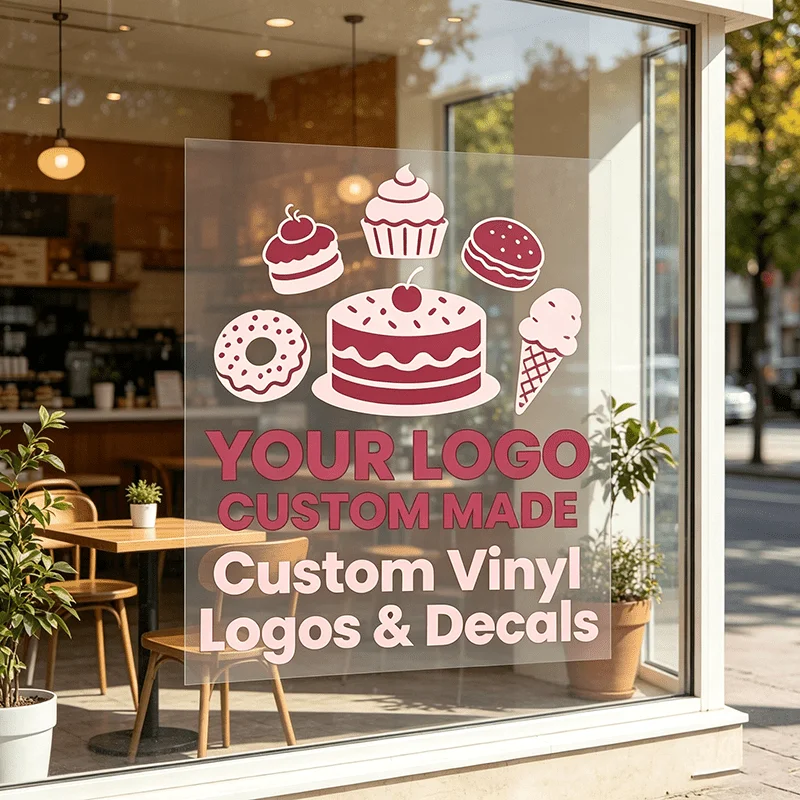 1PC Customizable Window Sticker Vinyl Decal for Glass 2D Ultra-Thin Self-Adhesive Waterproof Sunscreen No Residue Ideal view 5