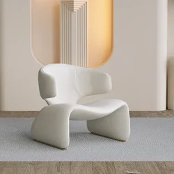 Weiße Luxus-Wohnzimmerstühle für Esszimmer, entspannend, moderner, fauler nordischer Lounge-Stuhl, Designer-Einzelstuhl, Lazy Eetkamerstoelen, dekorativ