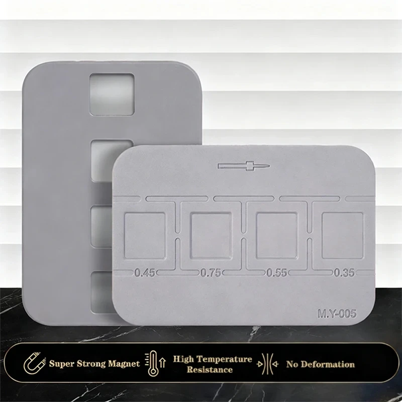 

YCS Mr.Yang M.Y-005 Высокотемпературная магнитная силиконовая накладка для реболлинга чипов BGA, термостойкий коврик разных толщин