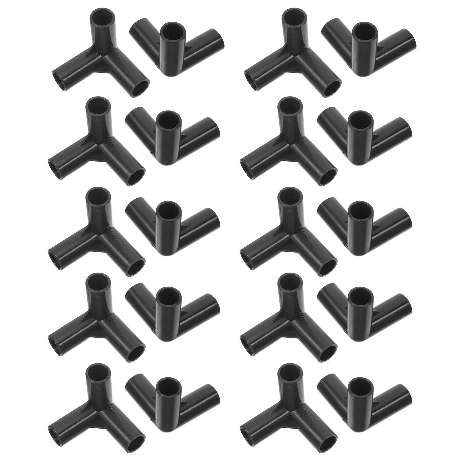 20Pcs Universal Closet Connectors 11Mm Tube Joint Fittings T-Shape for Garment Rack Shoe Shelf Modular Storage DIY Wardrobe