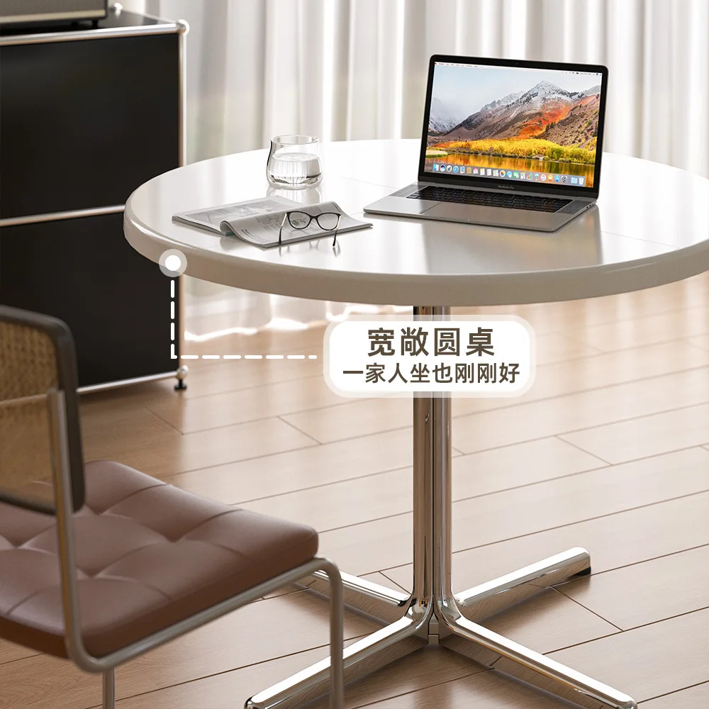 Foldable multi-functional round table dining table, semi-circular special-shaped designer household dining table