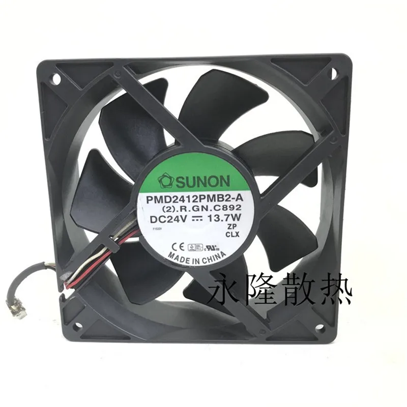 Original PMD2412PMB2-A 24V 13.7W 120 * 120 * 38MM 12CM frequency converter cooling fan