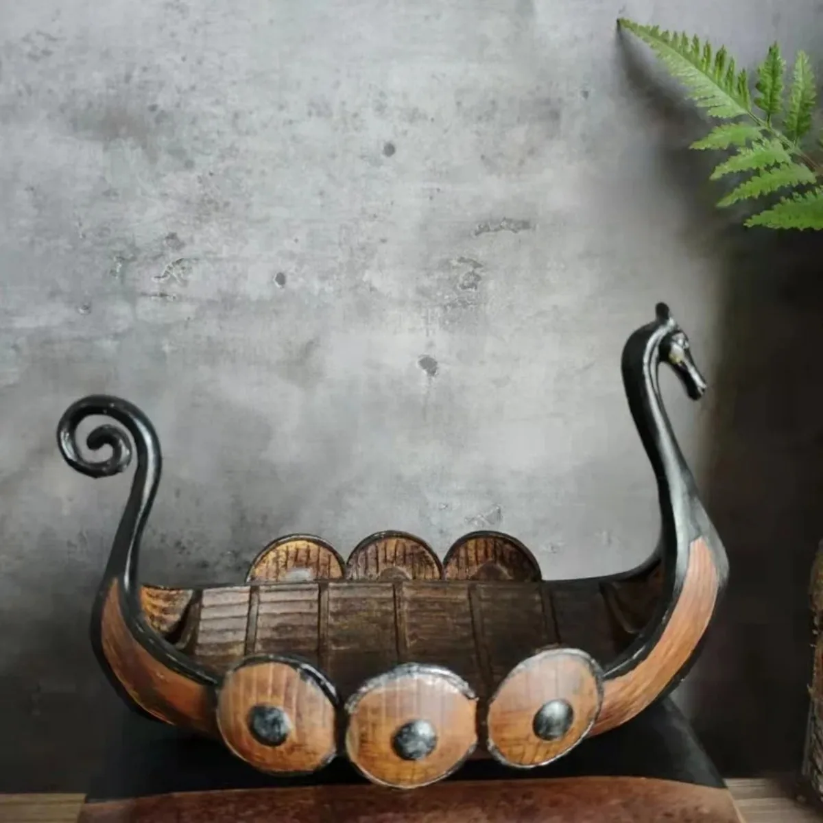 

Viking Ship Desktop Ornament Resin Nordic Retro Figurine Home Decor Antique Decoration Small Gifts for Office Desk Shelf