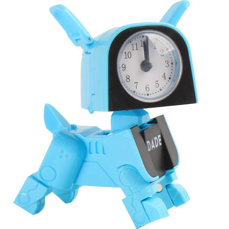 

Cartoon Style Transforming Robot Alarm Clock Children's Student Bedroom Bedhead Digital Clock Plastic Robots Single Sided Clocks