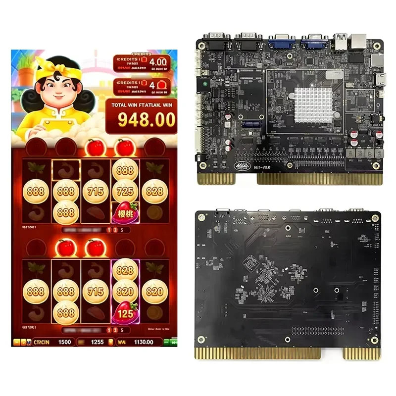 Novatech Global PCB Board for Vertical Arcade Game Machine, Compatible with Hot Flaming Pots Skill Game, Replacement Circuit