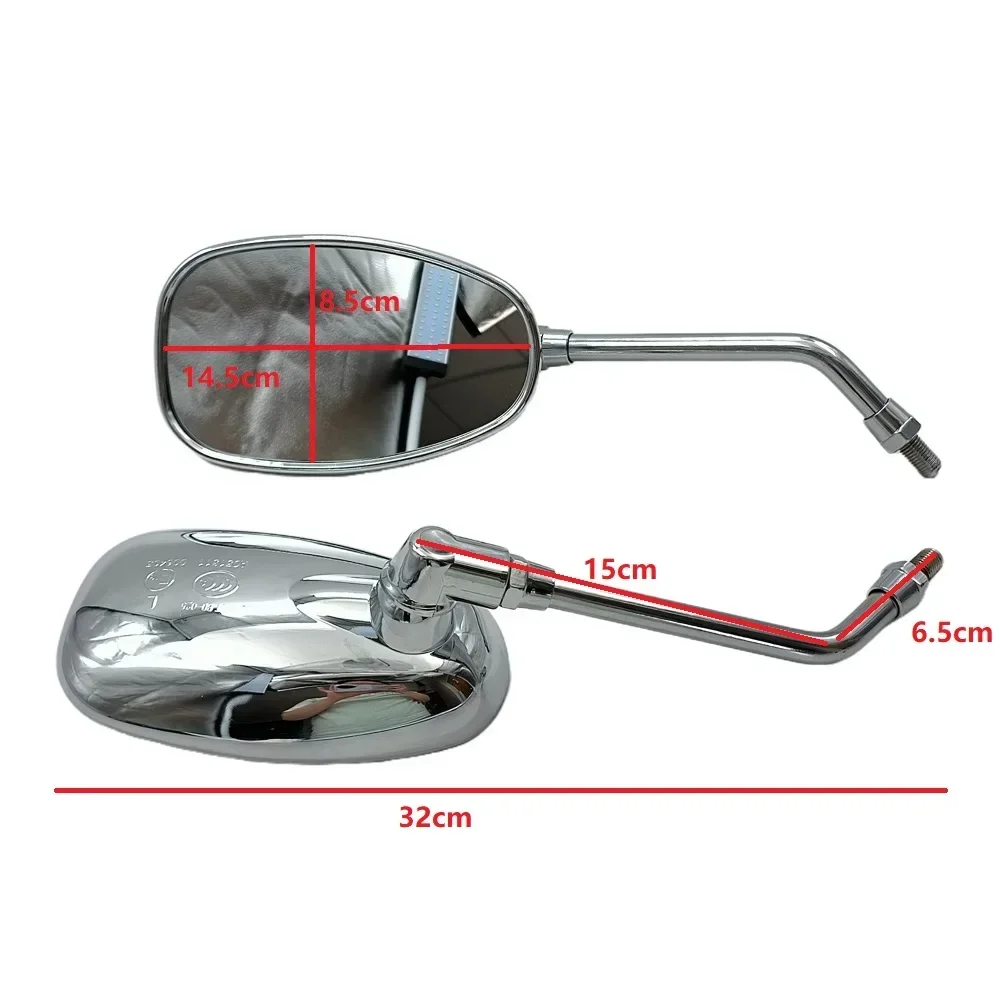 1Pair 10mm Motorcycle Rearview Mirror For Honda Shadow Ace Spirit Magna VT750 With CCC Certification and Emark Certification