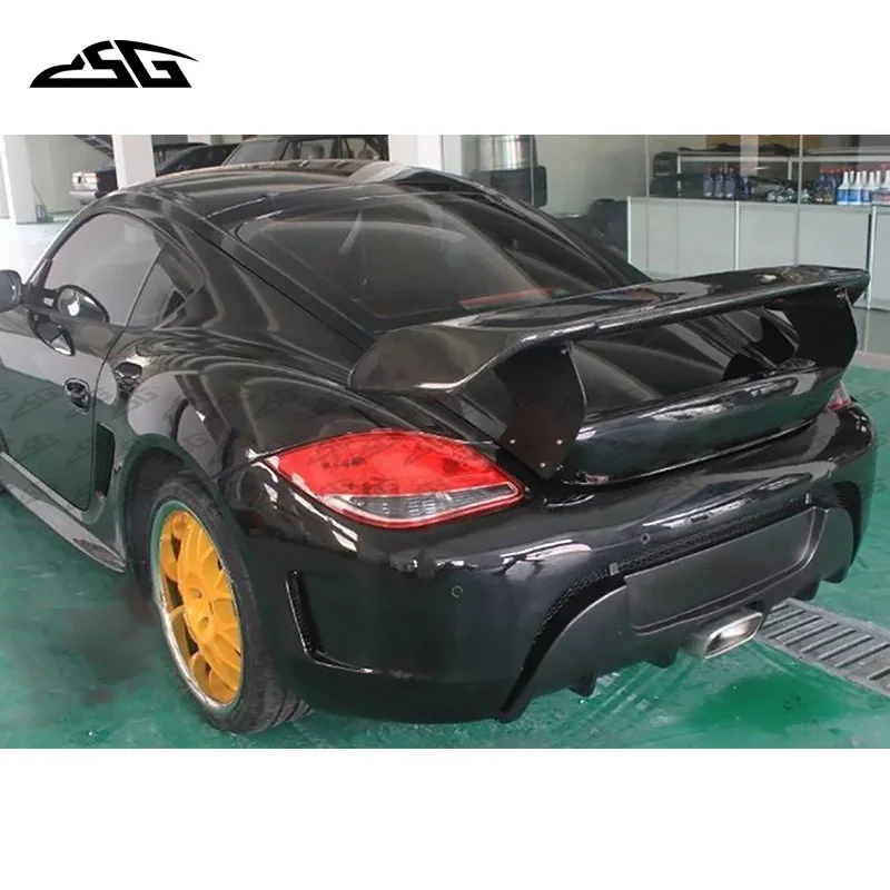 

Для Porsche 2005-2012 Cayman 987 TA Стиль FRP Задний багажник из стекловолокна с спойлером Набор крыльев из стекловолокна Набор тюнинга для дрифта