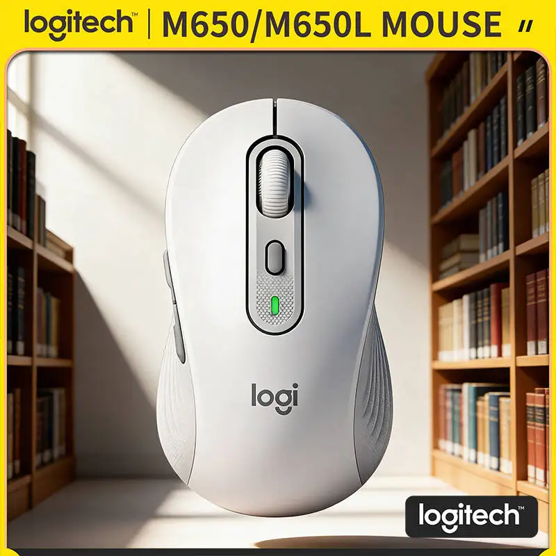 

Logitech M650 Ergonomic Mouse - Dual Connectivity, 10m Range, Silent Clicks, 24-Month Battery, Customizable via Logi Options+