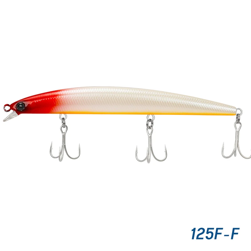 Tsurinoya 125f Slanke Drijvende Minnow 125Mm 14.3G Bereik 10-60Cm Ondiep Bereik Visaas Zout Water Kustvissen Jerkbait