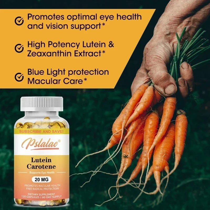 Eye Health Supporting Lutein and Carotene Capsules with Zeaxanthin - Protect Vision