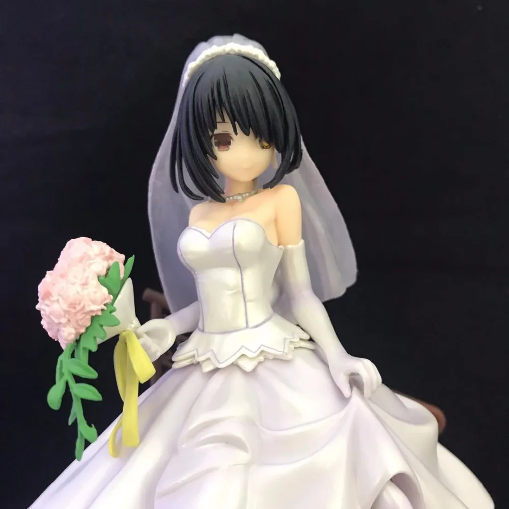 23cm 1/6 lalka suknia ślubna Tokisaki Kurumi data życia figurka-model kolekcjonerski zabawka pcv figurka anime figurki akcji