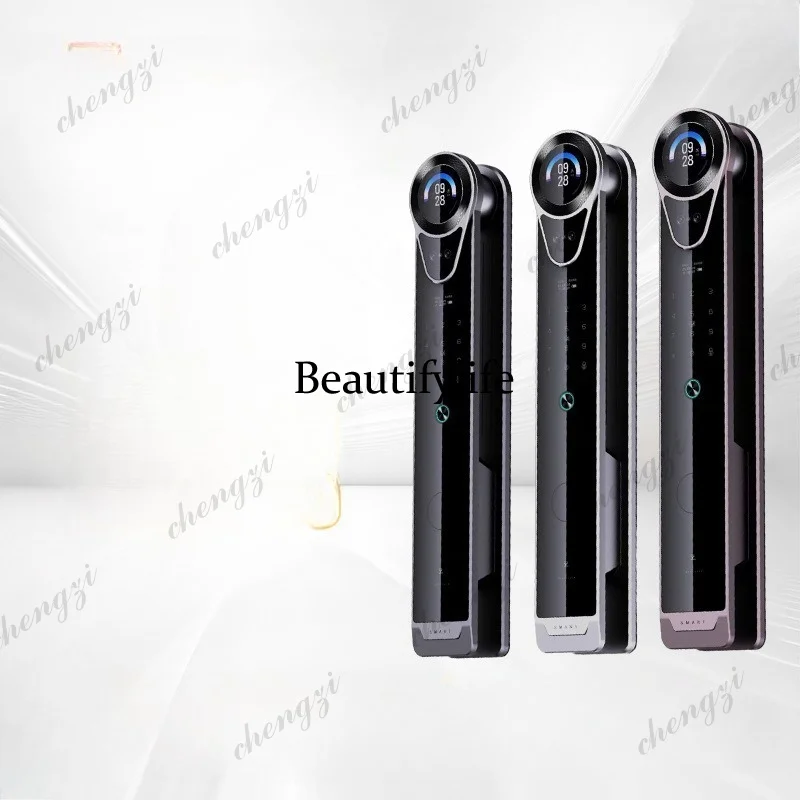 Palm vein 3D facial recognition smart door lock password lock fingerprint intercom smart lock monitoring graffiti