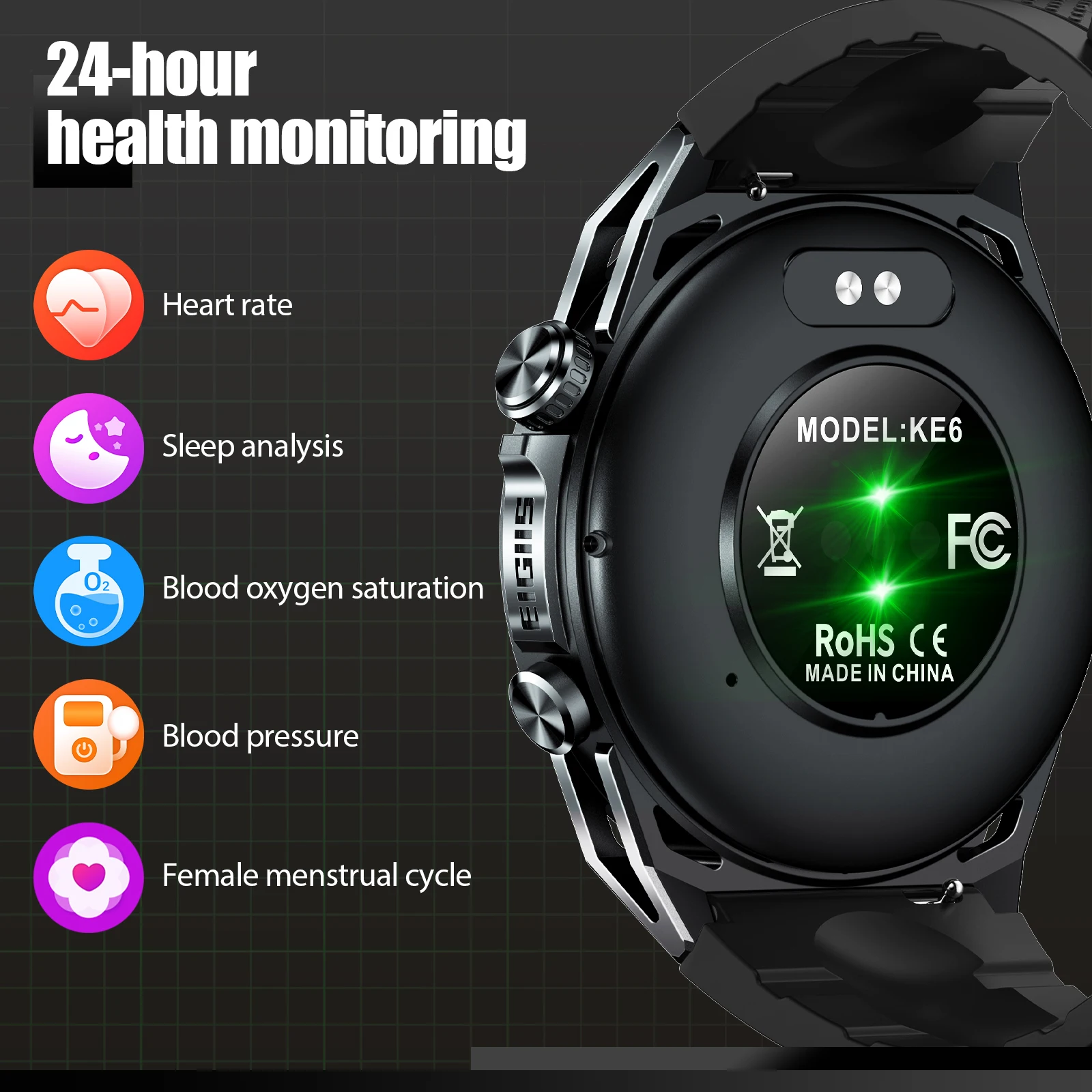 EIGIIS New Smart Watch KE6 1.43