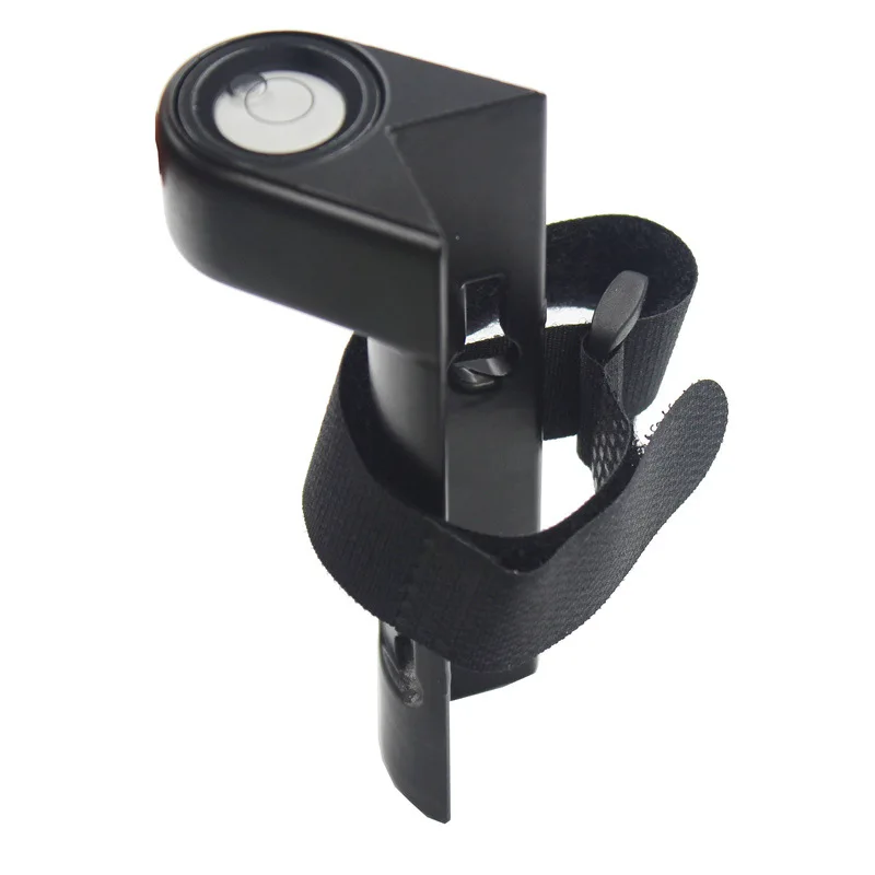 Black Strap Metal Circular Vial Aluminum Die Cast Rod Level For Prism Pole