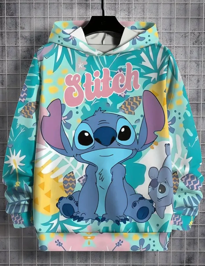 ديزني مضحك أنيمي الخريف الشتاء الرجال النساء هوديي فتاة صبي ليلو وستيتش البلوز مانغا ثلاثية الأبعاد كبيرة الحجم للجنسين البلوز هوديس