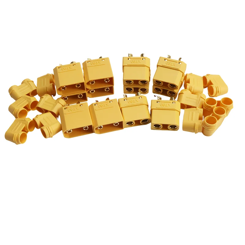 Nuovo 4 paia di connettori XT90 / XT90H coppia 90A anti-scintilla spina gialla e nera con coppe a saldare per batteria drone scooter elettrico fai da te