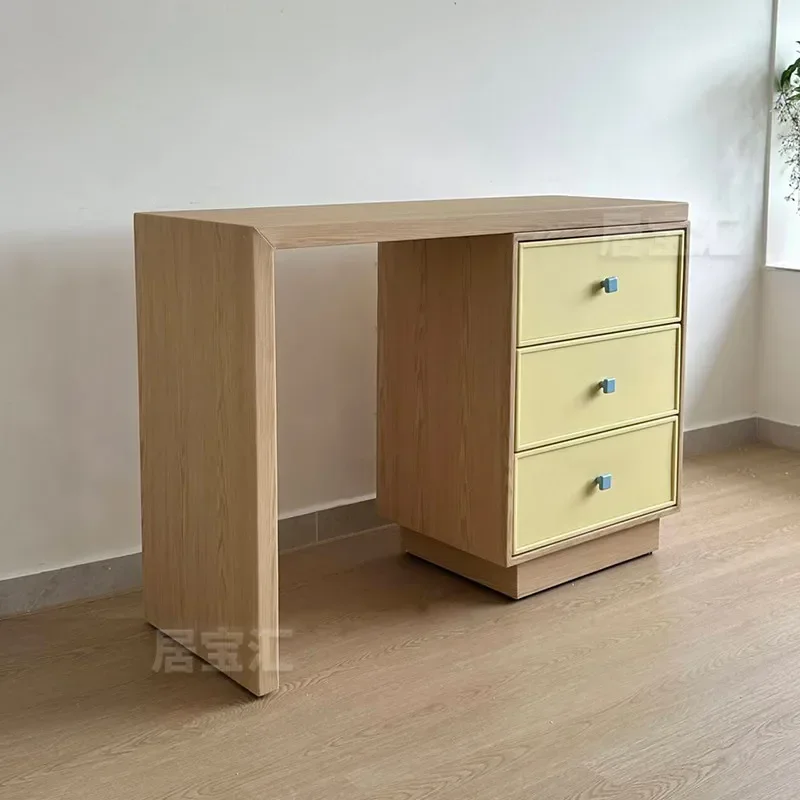 DSAdresser, chest cabinet, integrated cream wind solid wood small apartment, bedroom cabinet, integrated makeup table