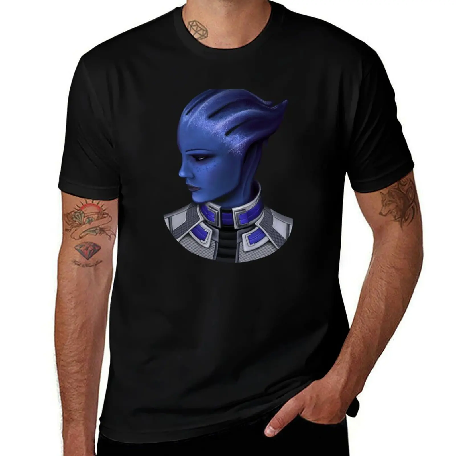 

Liara T'Soni from Mass Effect T-Shirt Casual Daily Wear Short Sleeve Top