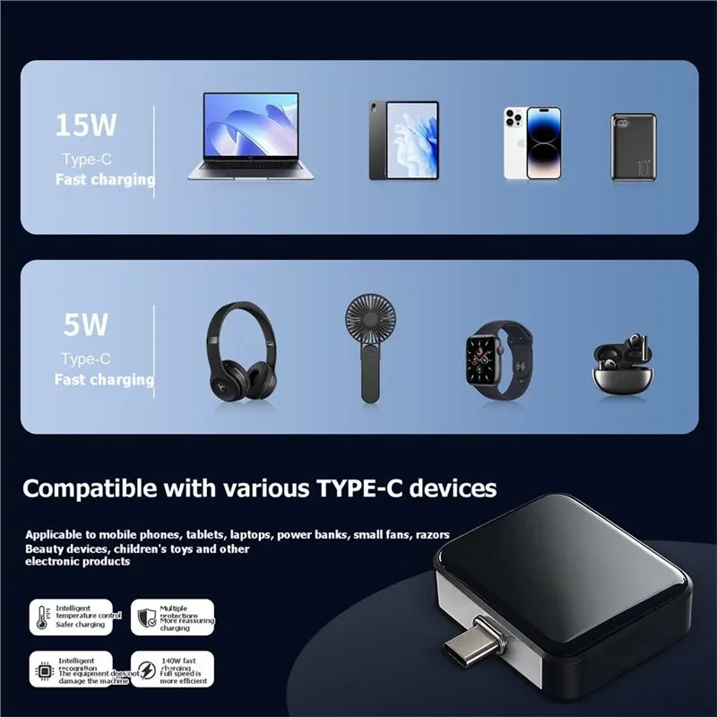 DTB7 Smart Charging Cut-Off Device Type-C Battery Protection for Safe Overnight Charging Auto Stop Overcharge Protection