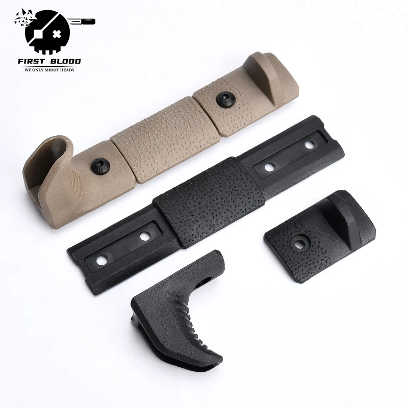 Tactical 12PCS Rail Cover Kit 5PCS 5.5" Mlok Keymod Non-Slip Accessories Hand Stop Covers for AR15 M4 HK 416 ACR Airsoft