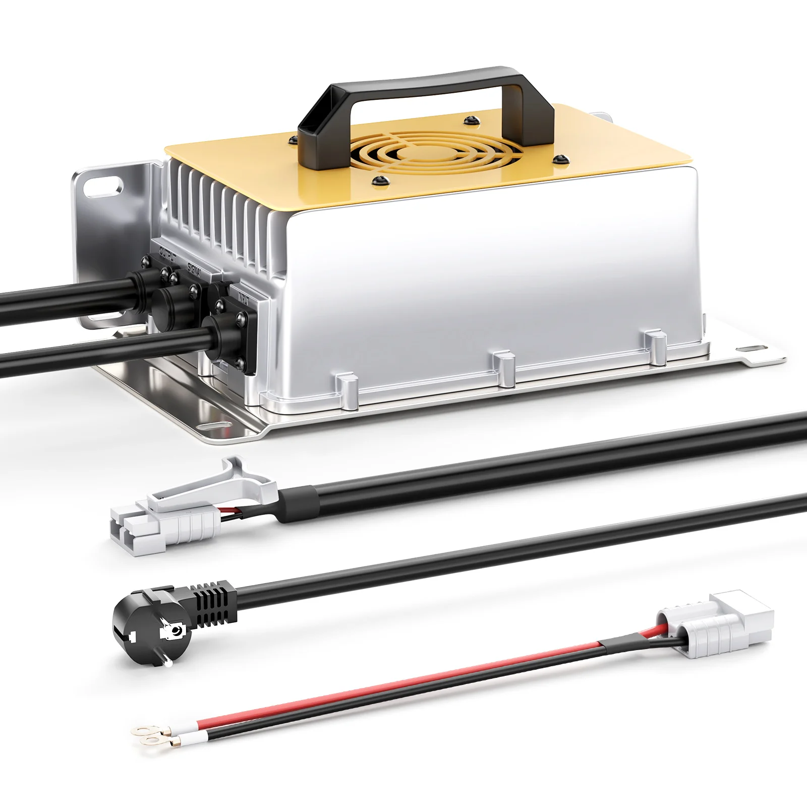 NOEIFEVO 54.75V 30A 20A LiFePO4-batterijlader voor 48V 15S lithiumbatterij, waterdicht, 0V BMS-activering, automatische uitschakeling