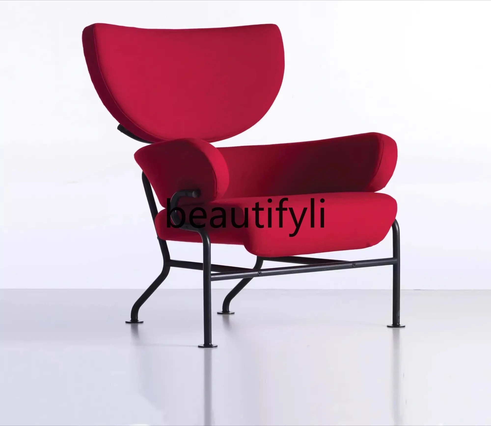 

01A Italian Style Light Luxury Minimalist Model Home Office Meeting Reception Armchair