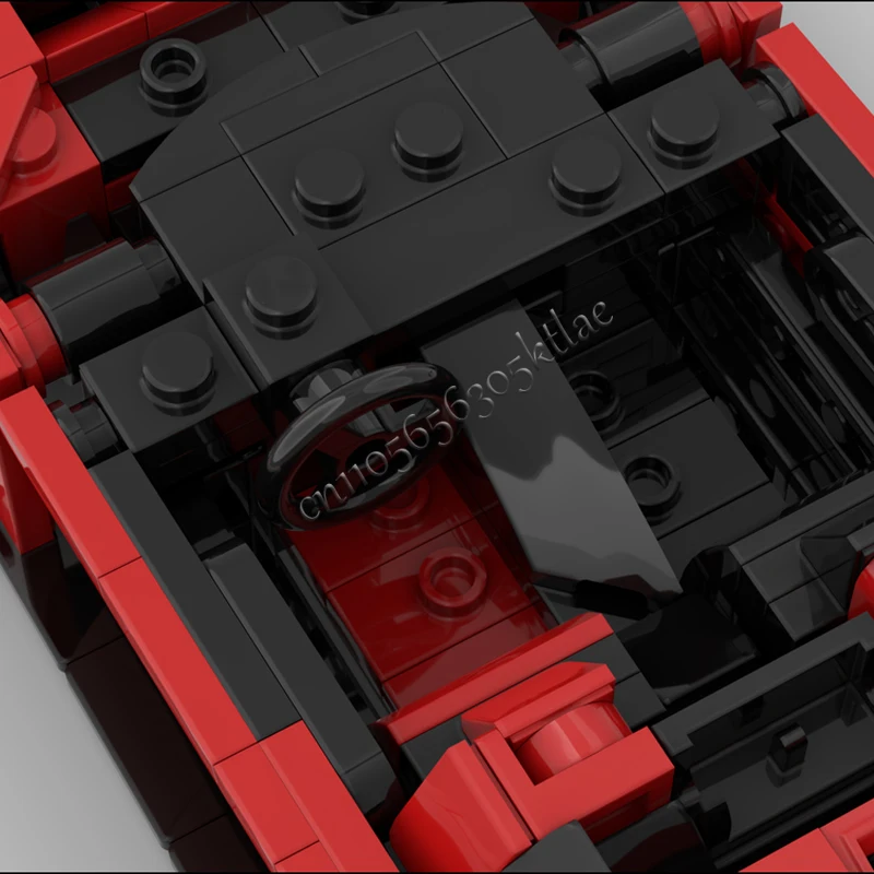 347 أجزاء MOC تكنولوجيا سباق الهجين السوبر نموذج اللبنات سرعة الطوب سيارة لعب الاطفال الكبار مهرجان شعبي هدية #6