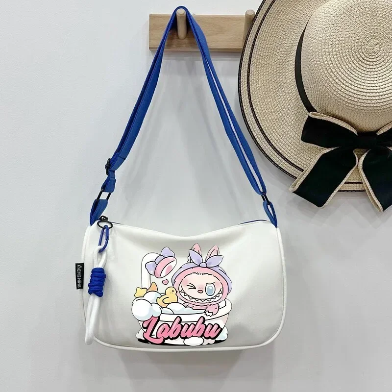 Labubu Handbags Women Cute Shoulder Bag Fashion Cartoon Anime Graphic Print Crossbody Bags Large Capacity Portable Satchel Gifts