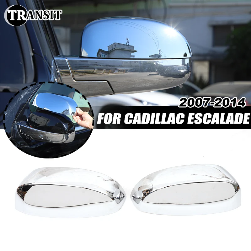 

Для Cadillac Escalade 2007-2014 автомобильное внешнее боковое зеркало заднего вида, корпус, серебристый/глянцевый черный, автомобильные аксессуары из АБС-пластика