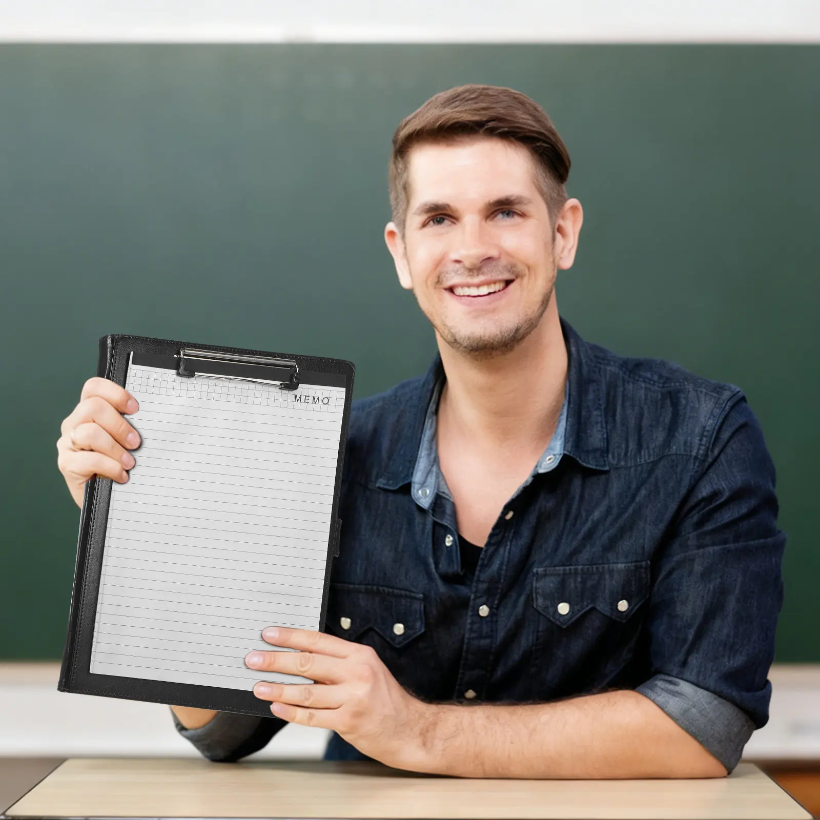 

PU Clipboard Folder Professional Padfolio A4 Document Holder Legal Size Portfolio Writing Pad Holder Office Note