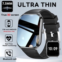 For Xiaomi New Ultra Thin Smart Watch Men AMOLED Ultra HD Heart Rate Sports Bracelet Always Display Time BT Calling Smartwatch