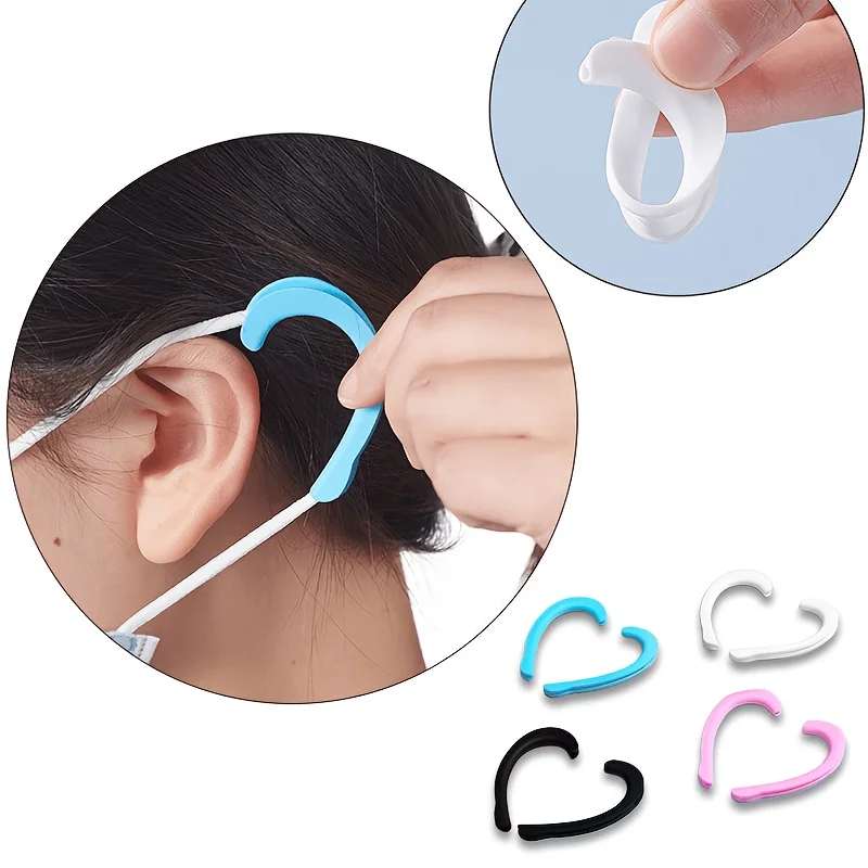 5 Pairs Non‑Slip Soft Mask Ear Hooks, Ear Pressure Relief Ear Protector, Practical Accessory Fit for Glasses Wearers