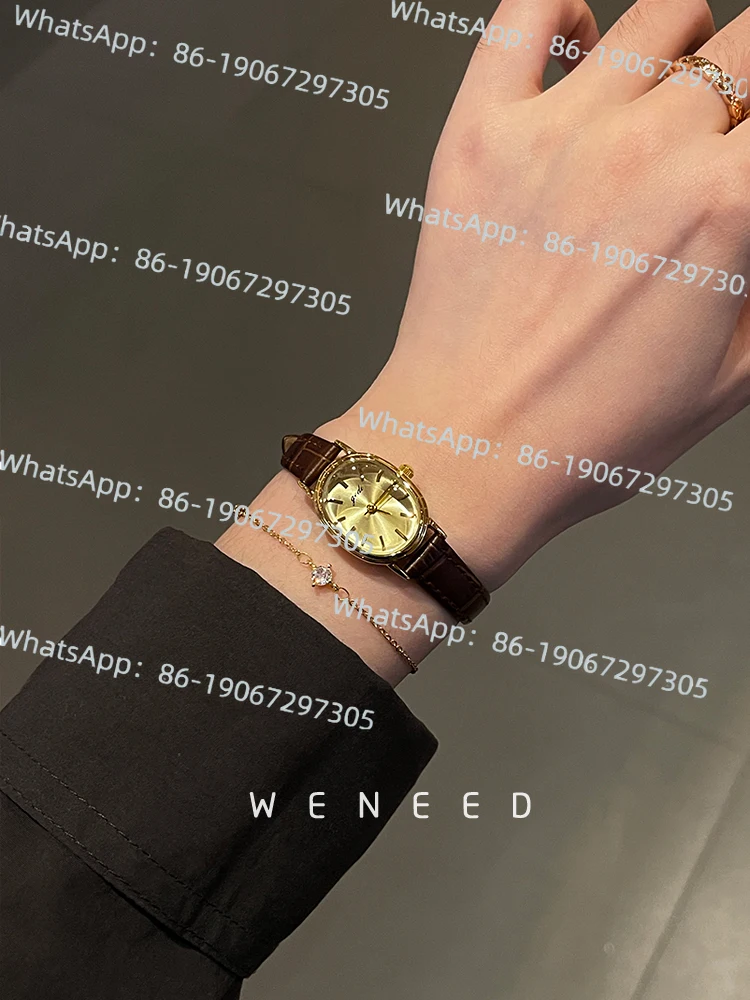

2025 New Light Luxury Niche High-end Sense Simple Temperament Retro Women's Small Brown Watch