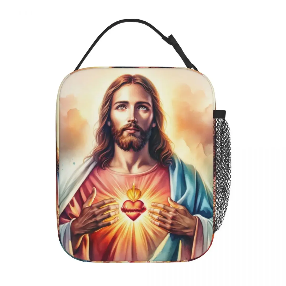 Catholic Saint  Christ Insulated Lunch Bag Christian Religious Food Container Bags Reusable Thermal Cooler Lunch Boxes