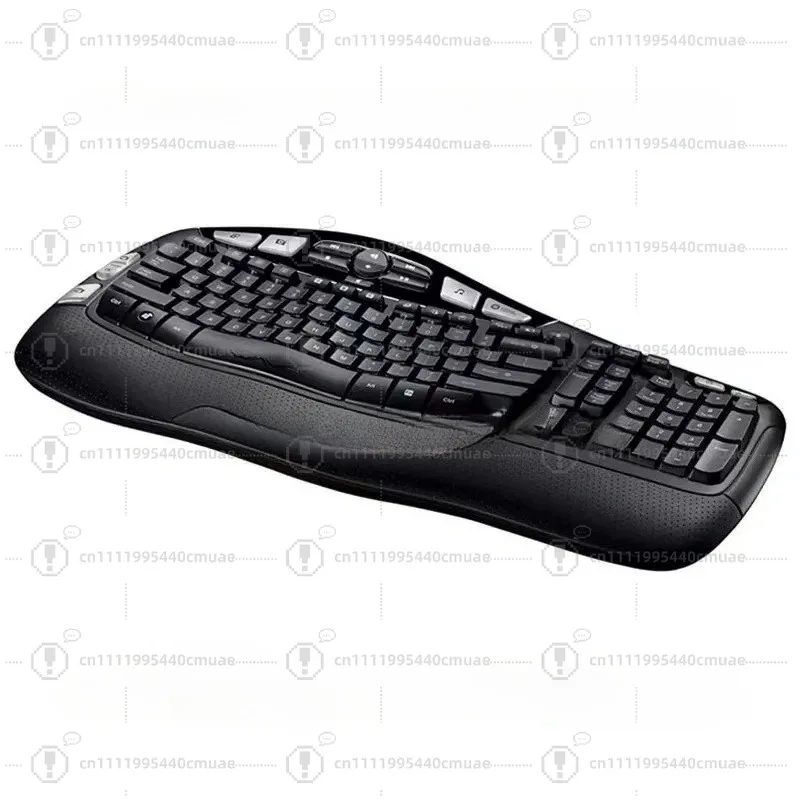 Ergonomic USB Membrane Keyboard, Wireless Office Business , Quiet and Comfortable Typing