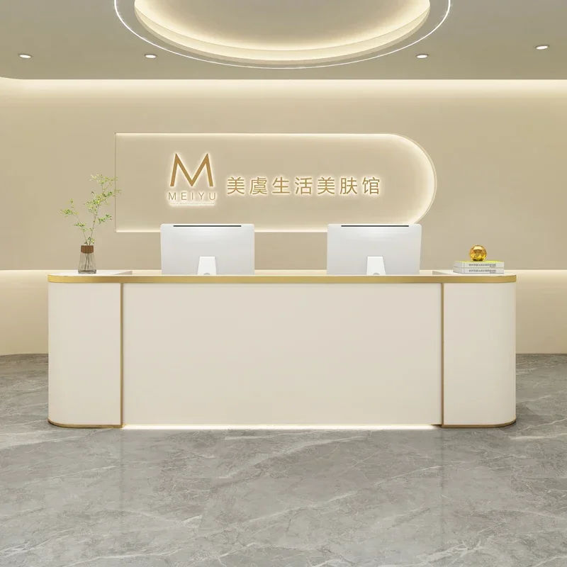 Reception  Business Elegant Office Desk Restaurant Front Table Shop Counter Clothes Salon Hairdressing Escritorio Supermarket