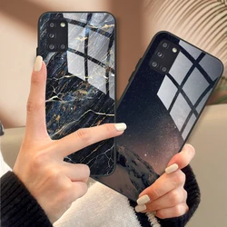 For Samsung A51 A71 A31 Case Fashion Tempered Glass Case Funda Silicon Back Phone Cover For Samsung Galaxy A 51 71 31 Coque Para