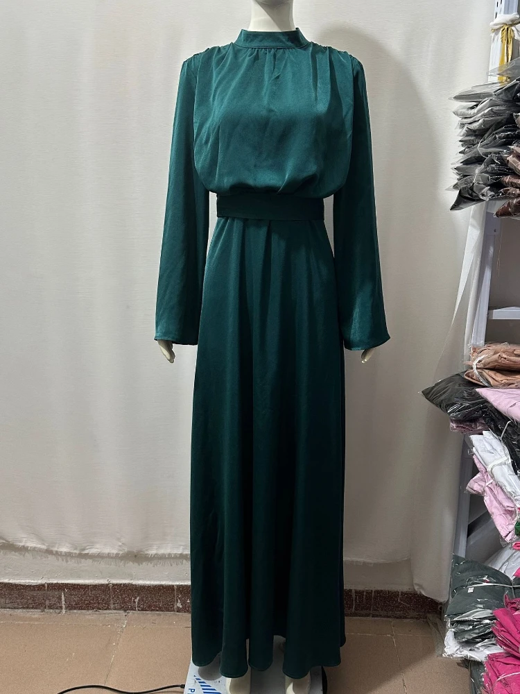 Eid Muslim Party Dress for Women Jalabiya Abaya Ramadan Long Dresses Abayas Woman Kimono Robe Caftan Vestidos Largos 2024